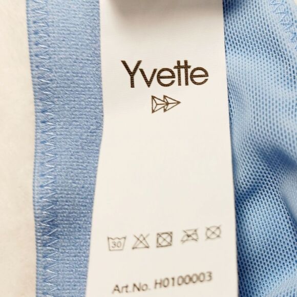 Yvette Sports Bra Running Bra 40D-F Blue. Sweat wicking material. Crossback..... - Picture 10 of 12